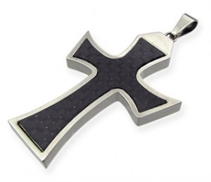 Kevlarový kříž-ocelový přívěsek